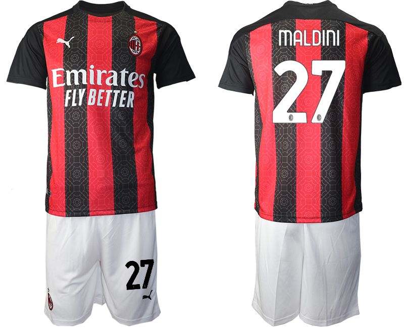 Men 2020-2021 club AC milan home #27 red Soccer Jerseys